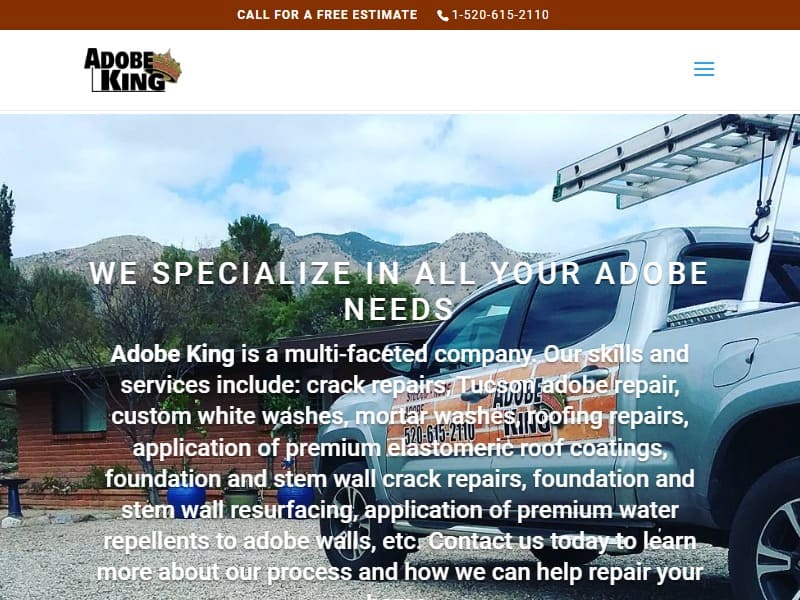 A screenshot of the Adobe King website.