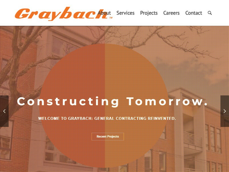 A screenshot of the Graybach website.