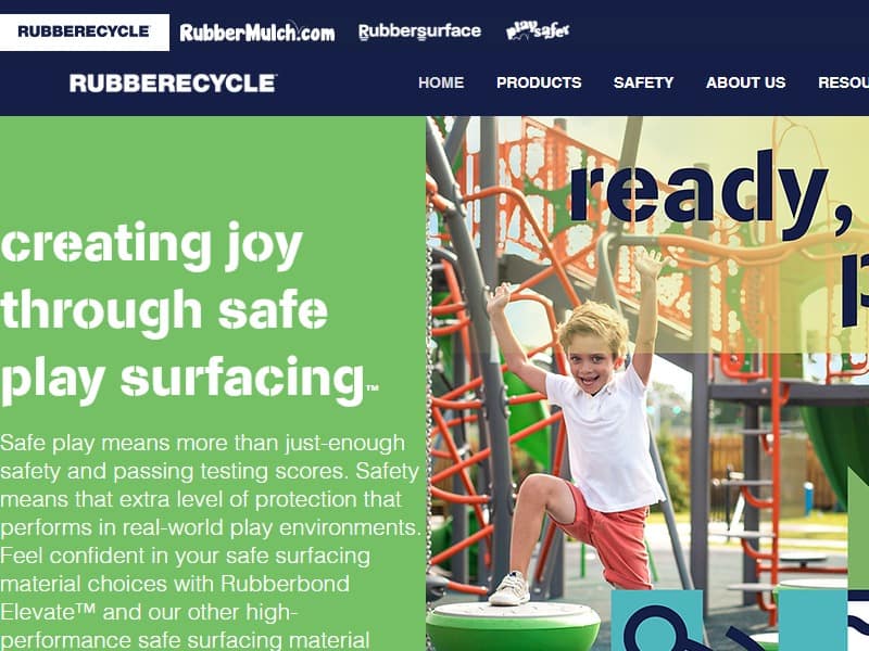 A screenshot of the Rubberecycle website.