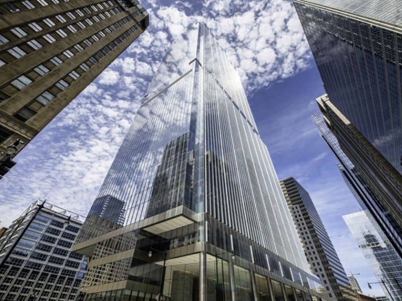 A photograph of 110 North Wacker Drive Tower in Illinois.