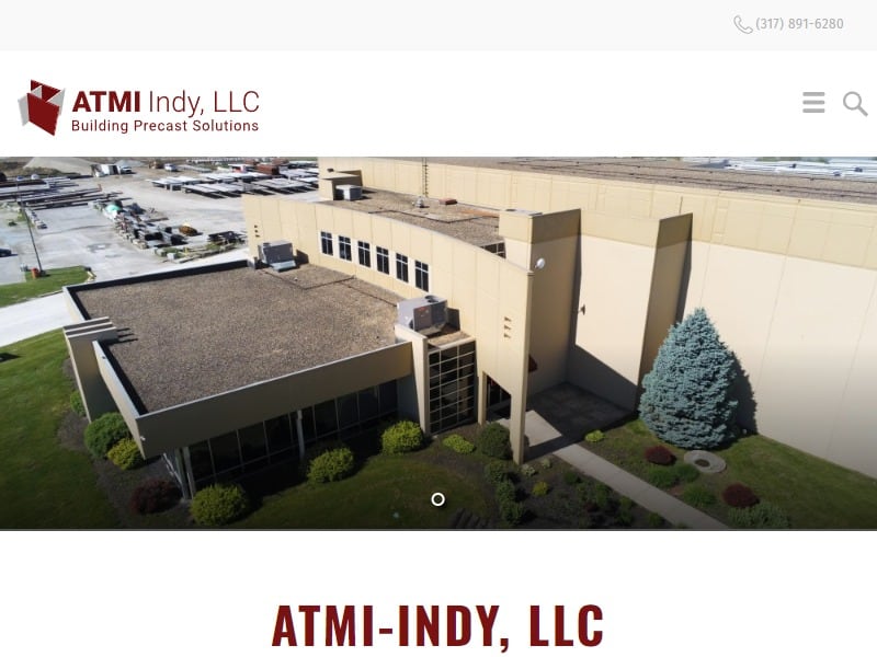 A screenshot of the ATMI-Indy, LLC website.