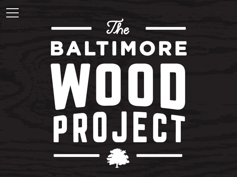 A screenshot of the Baltimore Wood Project website.