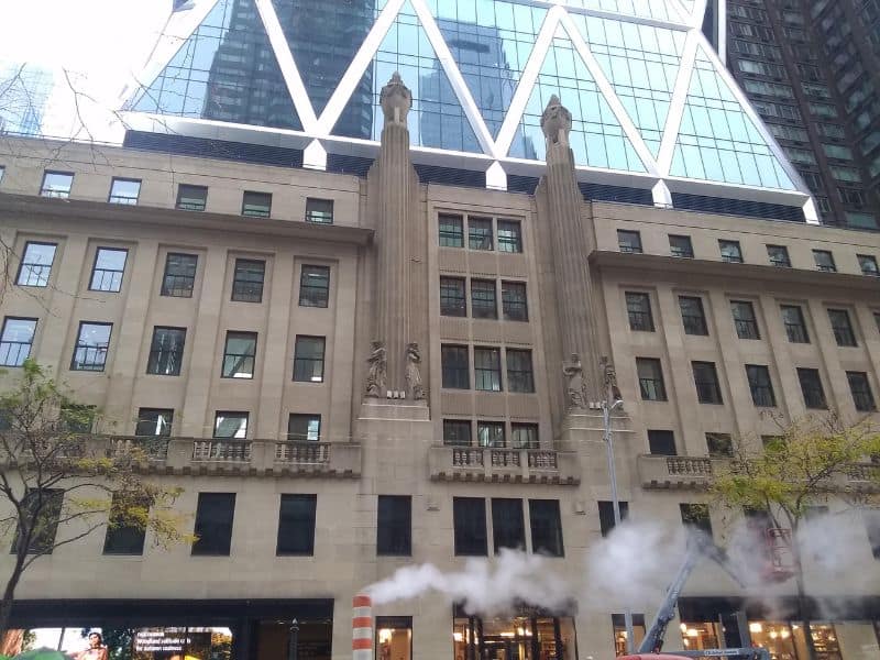 A photograph of the Hearst Tower (Manhattan).