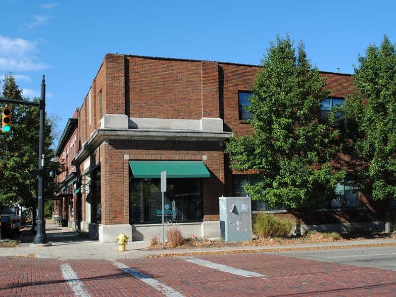 A photograph of the Helmus Building in Michigan.