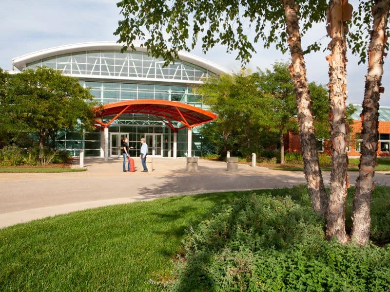 A photograph of the Herman Miller Greenhouse in Michigan.