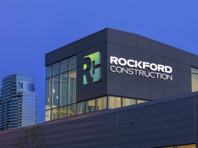 A photograph of the Rockford Construction Headquarters in Michigan.