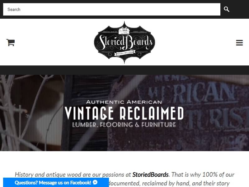 A screenshot of the Storied Boards website.