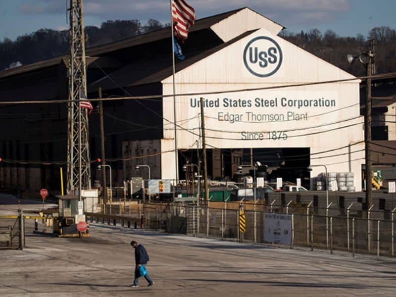 A photograph of the premises of United States Steel, USA.