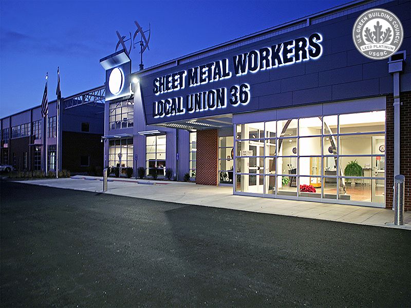 A photograph of the Sheet Metal Workers Local Union 36.